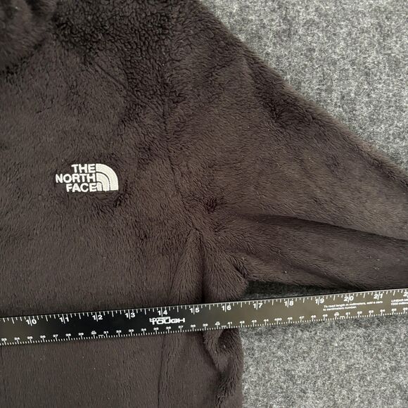 The North Face Osito Jacket Women's Small Black Fleece Fuzzy Full Zip High Pile - Picture 4 of 8